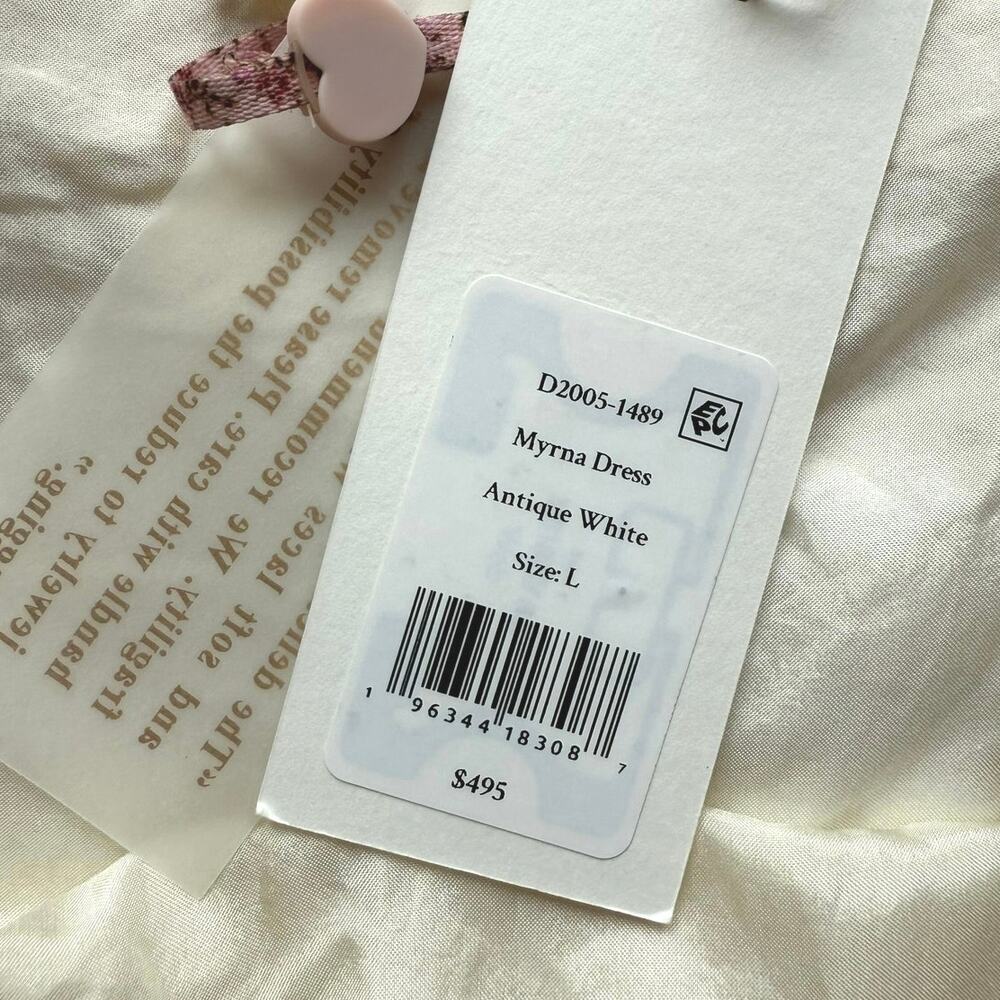LoveShackFancy NWT Myrna Large Slip Mini Dress Ivory Silk Ruffle Lace $495 - Picture 15 of 16